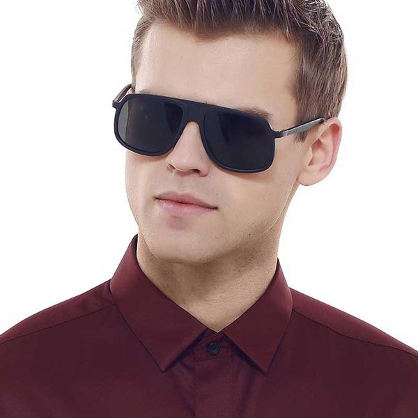 

pilot classic tr90 frame polarized sunglasses men women 2021 retro driving sun glasses male goggle uv400 lunette de soleil homme, White;black
