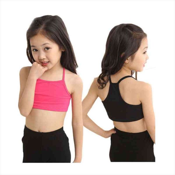 

candy color kids underwear model cotton for girls teenager camisole singlets children undershirt baby clothing, Blue