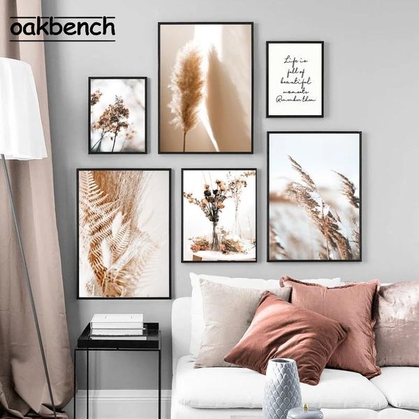 

paintings reed poster plants canvas painting flowers art prints nordic posters modern print natural landscape wall pictures for home decor