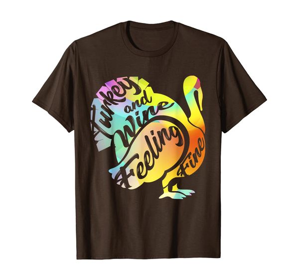 

cool turkey and wine feeling fine thanksgiving turkey day t-shirt, White;black