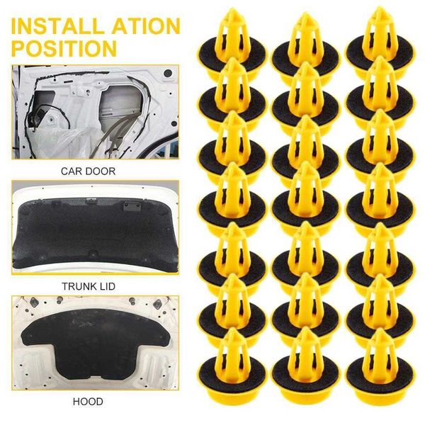 

new 50pcs auto door trim panels fastener clips car plastic fixed clip for lada kalina granta priora lada niva largus samara 2110 csv