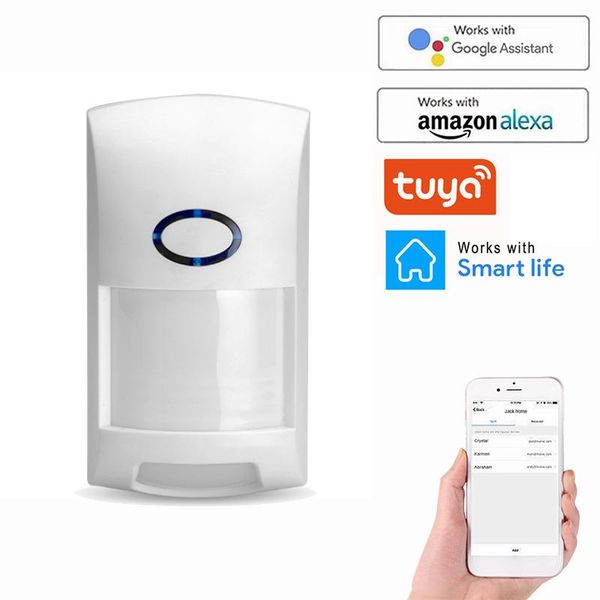 

smart home control 1/2/3 pcs tuya wifi infrared detectorsoutdoor wireless pir alarm motion sensor compatible with life