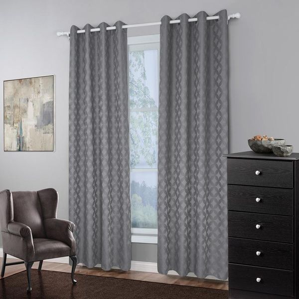 

curtain & drapes european and american style modern grey clor 100% poly jacquard curtains living rooms bedroom window treatments