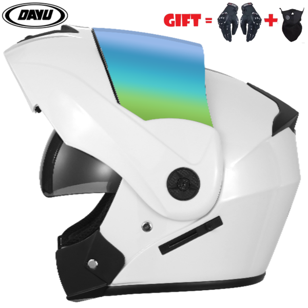 

new full face motorcycle helmet flip up motorbike racing helmet with double sun visor moto motocross helmets for women man