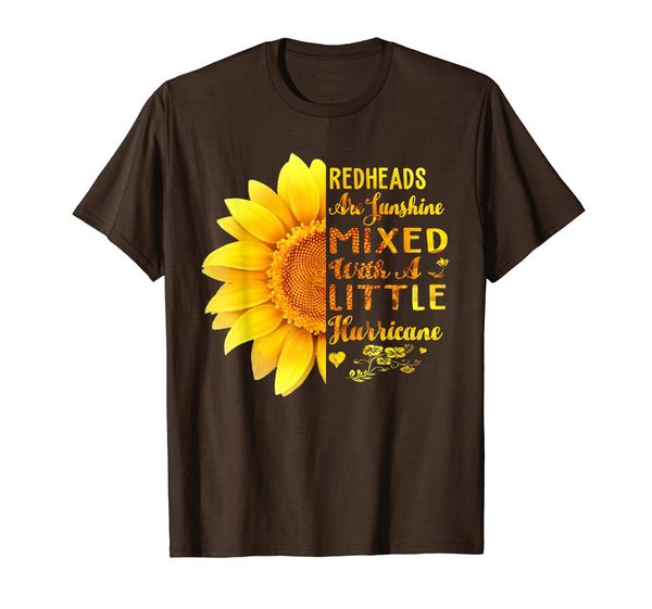 

redheads are sunshine mixed with little hurricane t-shirt, White;black