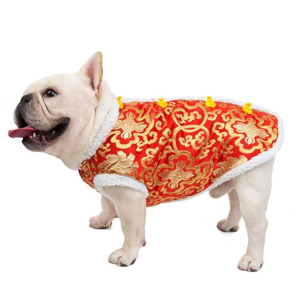 

dog apparel outfit soft costume clothes cartoon autumn thickened tang suit chinese year small puppy winter warm spring festival