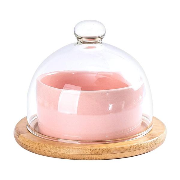 

bowls 1 set of dessert holder wooden tray bread bowl anti-dust cover snack pallet