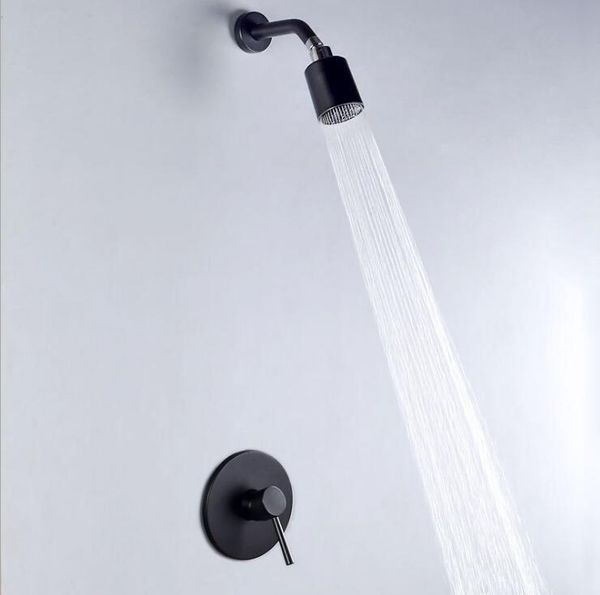 

rainfall shower set bathroom shower mixer black in-wall set concealed nozzle removable cleaning sets