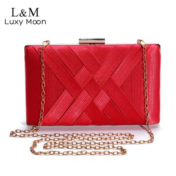

evening bags women clutch bag knitting chain designer bridal wedding solid purse and handbag party small shoulder sac x428h