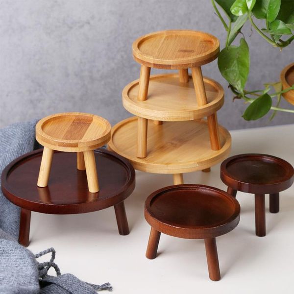 

planters & pots wooden plant stand flower pot base holder stool indoor outdoor garden succulent display shelf
