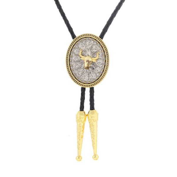 

neck ties kdg western cowboy zinc alloy bolo tie round two-color animal necktie shirt accessories, Blue;purple