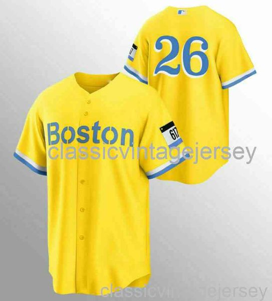 

wade boggs #26 gold baseball jersey xs-6xl stitched men women youth baseball jersey, Black