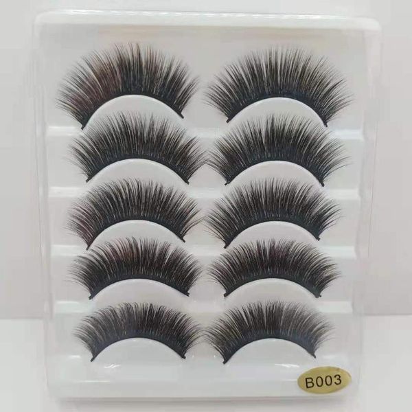 

false eyelashes 5 pairs of 3d fiber miami drama makeup soft reusable