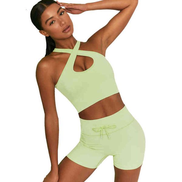 

women's t-shirt lace up sports bra high waist seamls fitns yoga yoga long sleeve suit women, White