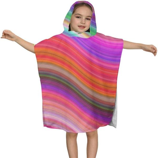 

towel wavy-colorful kids hooded bath for children