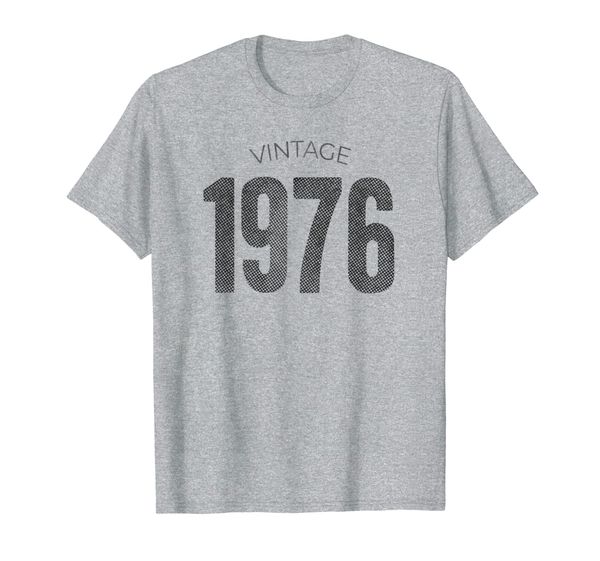 

vintage made in 1976 t-shirt 43rd birthday gift t-shirt, White;black