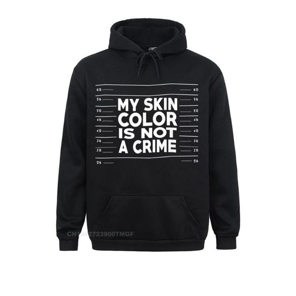 

men's hoodies & sweatshirts my skin color is not a tshirt black empowerment gift leisure sportswears slim fit