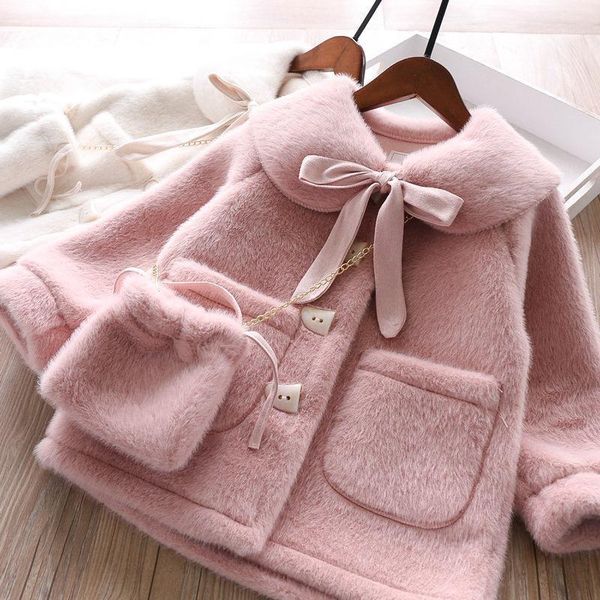 

jackets girls jacket fur fleece thickness kids coats children winter autumn 2021bt0381, Blue;gray