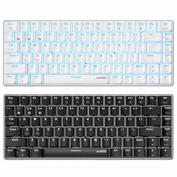 

keyboards ajazz ak33 82 keys mechanical keyboard rgb backlight switch wired