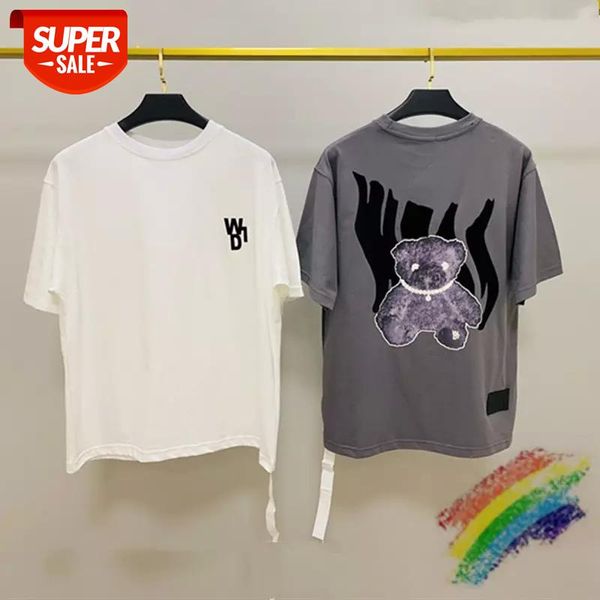 

Reflection Bear We11done T-shirt Men Women 1:1 High Quality Tops Tee Welldone Summer Style #hH0n, White;black