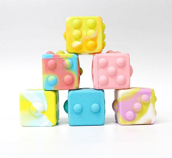 

dice ball fidget toys 3d block silicone vent bubble decompression toy ball music sensory for autism special needs stress gift