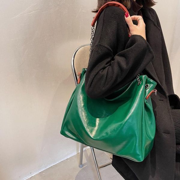 

evening bags fashion women handbags soft leather large ladies shoulder designer chain female messenger bag sac