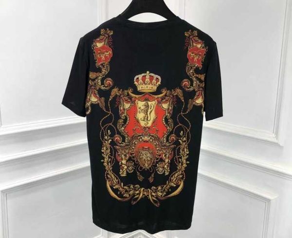 

men's t-shirts shirs summer arrival brand famous crown prin ee shir for men punk fcer, White;black