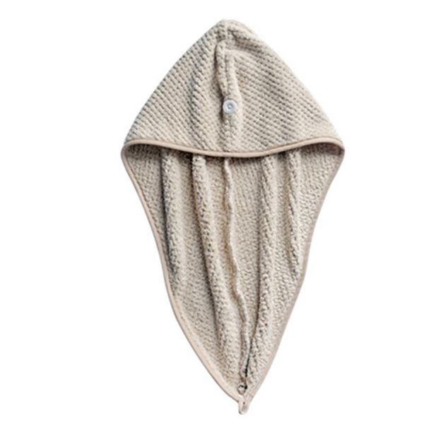 

towel women wrap water absorbent thick hair drying soft quick home coral fleece salon bathroom shower cap travel with button