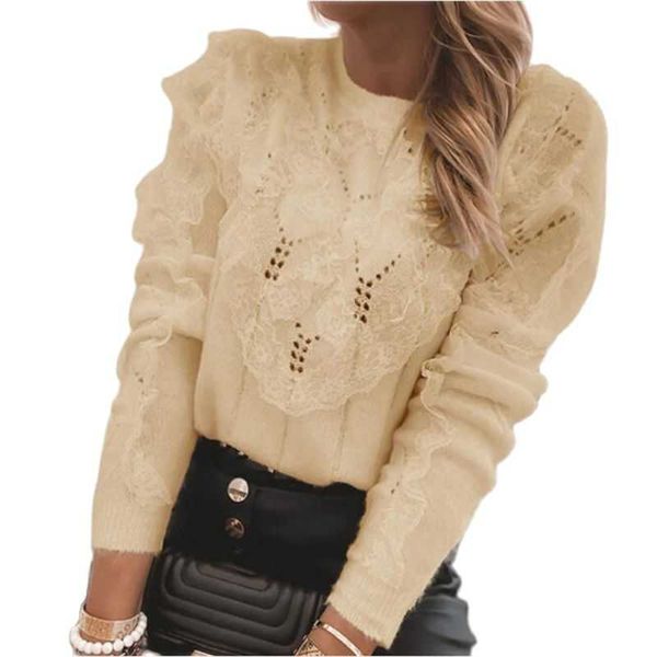 

women's sweaters women lace flowers spring sweater fashion solid color clothes hollow out drop, White;black