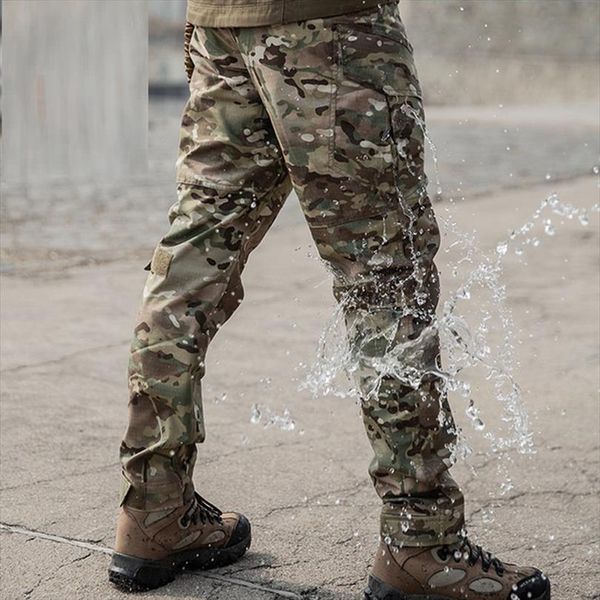 

tactical military camouflage cargo women pant rip santi pilling army combat trousers breathable splashing water proof, Black