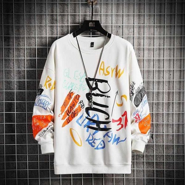 

men's hoodies & sweatshirts single road mens crewneck sweatshirt men harajuku oversized japanese streetwear hip hop black hoodie