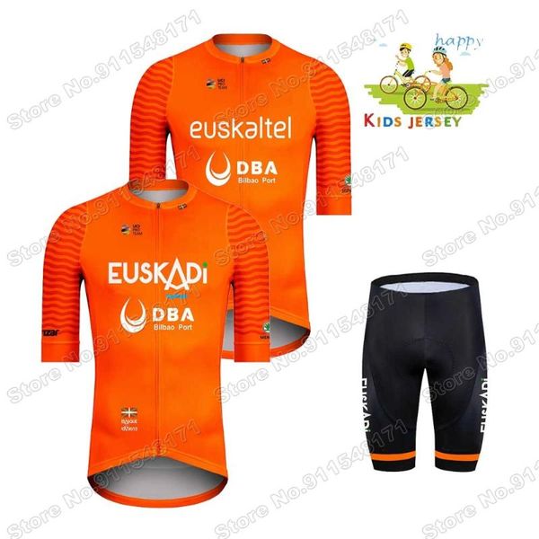 

racing sets 2021 kids euskaltel dba euskadi team cycling jersey set boys girls clothing children road bike suit mtb ropa ciclismo, Black;blue