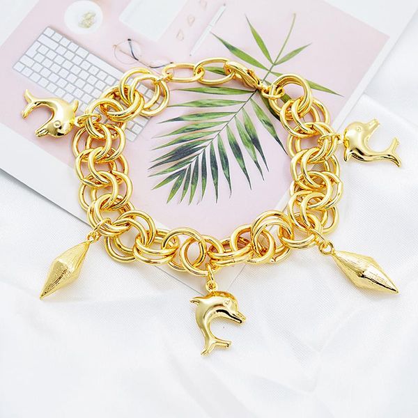 

charm bracelets zeadear jewelry trendy bracelet for women hand chains link chain selling party dolphin findings, Golden;silver