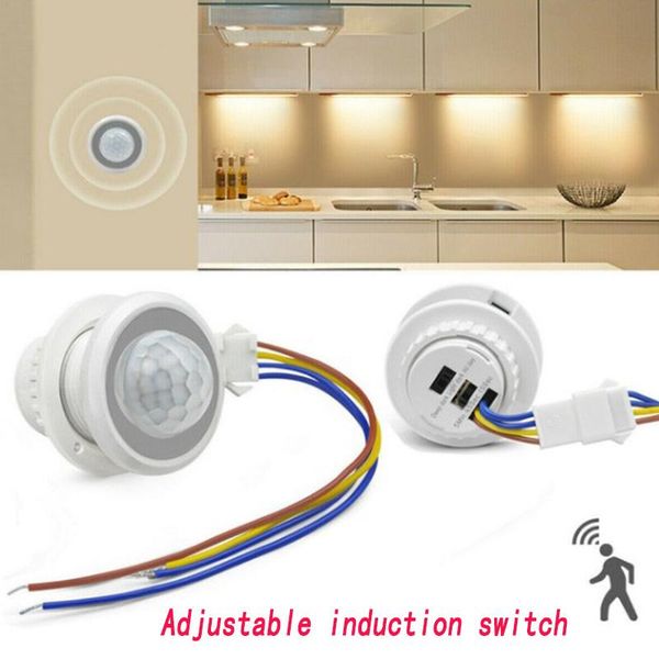 

smart home control infrared human induction switch wide voltage 110-220v adjustable embedded pir probe