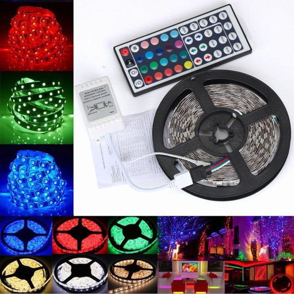 

led strip light rgb smd 2835 flexible ribbon fita led light strip rgb 5m 10m 15m tape diode dc12v 60leds 1m+control