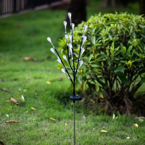 

lawn artificial tree lamp fixture garden light solar powered waterproof home yard landscape field plug 16 leds outdoor decor