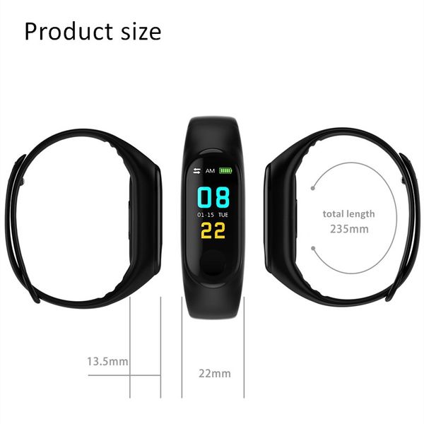 

m3 m4 smart band fitness tracker smart watch smarthwatch bracelet heart rate blood pressure smartband monitor health wristband