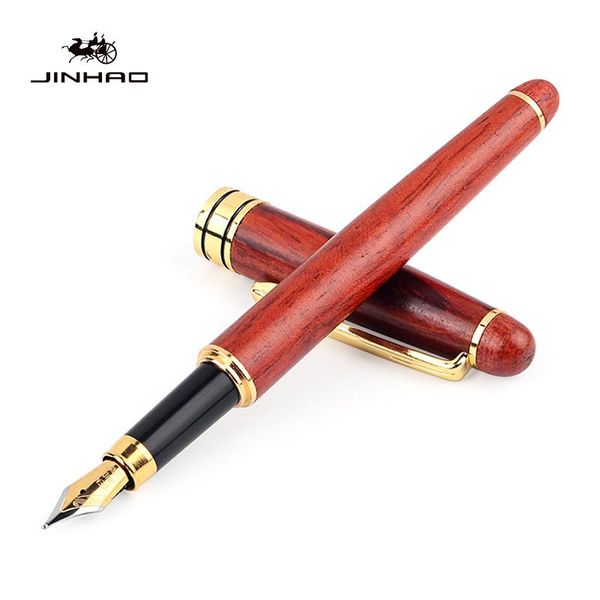 

fountain pens vintage brand red wood pen luxury creative iraurita flower pear mahogany medium writing for school office supply