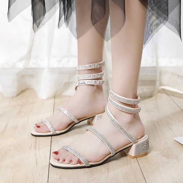 

sandals elastic band clear heels female shoe 2021 women's buckle open toe med slip-on girls new gladiator comfort beige peep me, Black