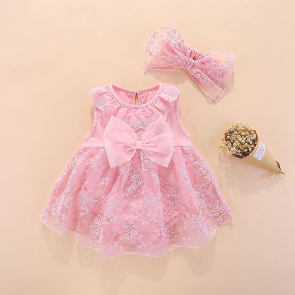 

spring and summer sleeveless baby cute dress casual baby princess dress loose simple and fashionable, Red;yellow