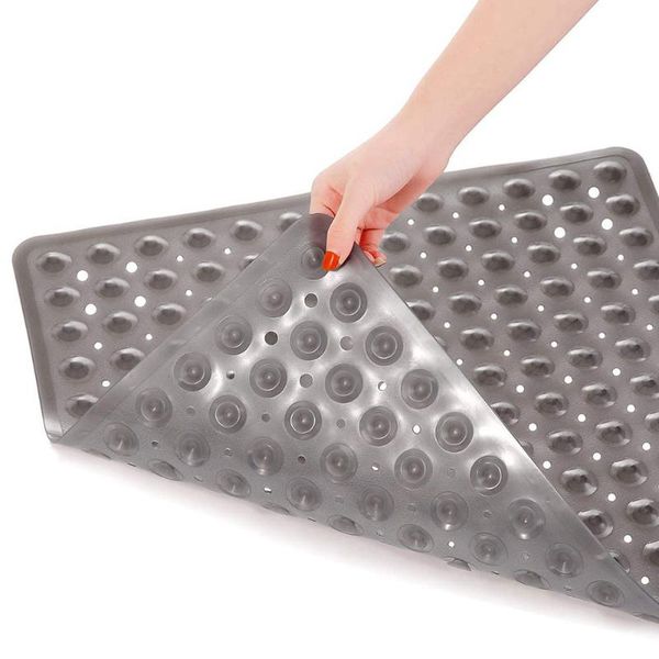 

bath mats colorful shower square plastic non slip bathroom mat with drain holes anti-mould machine washable bathtub for el