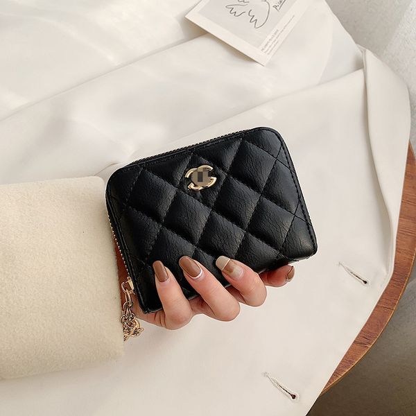 

evening bag xiaoxiangfeng card women's short 2021 high capacity zipper youth lingge pocket