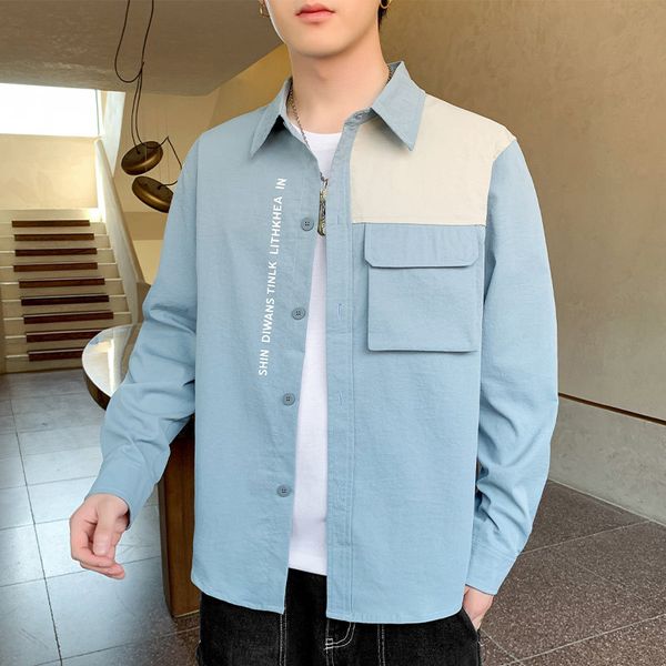 

high street men s casual shirt hip-hop style, high-quality, comfortable, breathable, fashionable, daily travel, street loose style, White;black