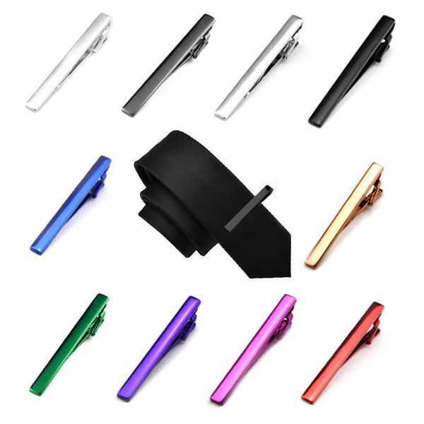 

bow ties hight quality tie clips men's metal necktie bar crystal dress shirts pin for wedding ceremony gold clip, Black;gray