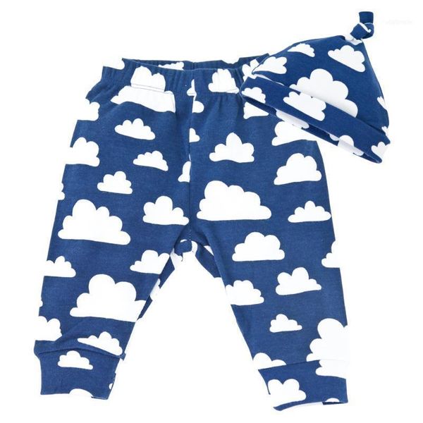 

clothing sets kavkas winter warm set born baby boys girls leggings cartoon cloud printing infant clothes 0-12m trousers hat11, White