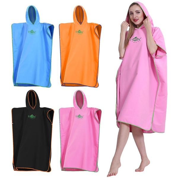 

bath towel hooded robe poncho quick dry woman swimming beach surf bathrobe
