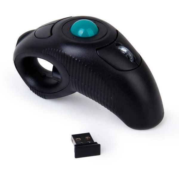 Trackball wireless digitale a 2,4 GHz Design ergonomico Dito con trackball Mouse Mouse ottico portatile Android TV PC