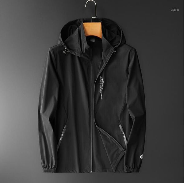 

men's jackets 2021 men autumn jacket coat hooded windbreaker, Black;brown