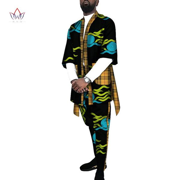 

ethnic clothing african clothes for men traditional bazin 2021 fashion dashiki shirt with trouser 3xl suit wyn1077, Red