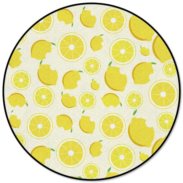 

carpets creative rugs for children rooms summer yellow pattern round carpet rug home living room bedroom